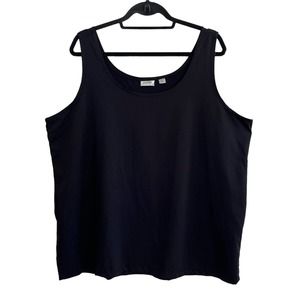 Avenue Womens Tank Top Size 26 Black Sleeveless Stretchy